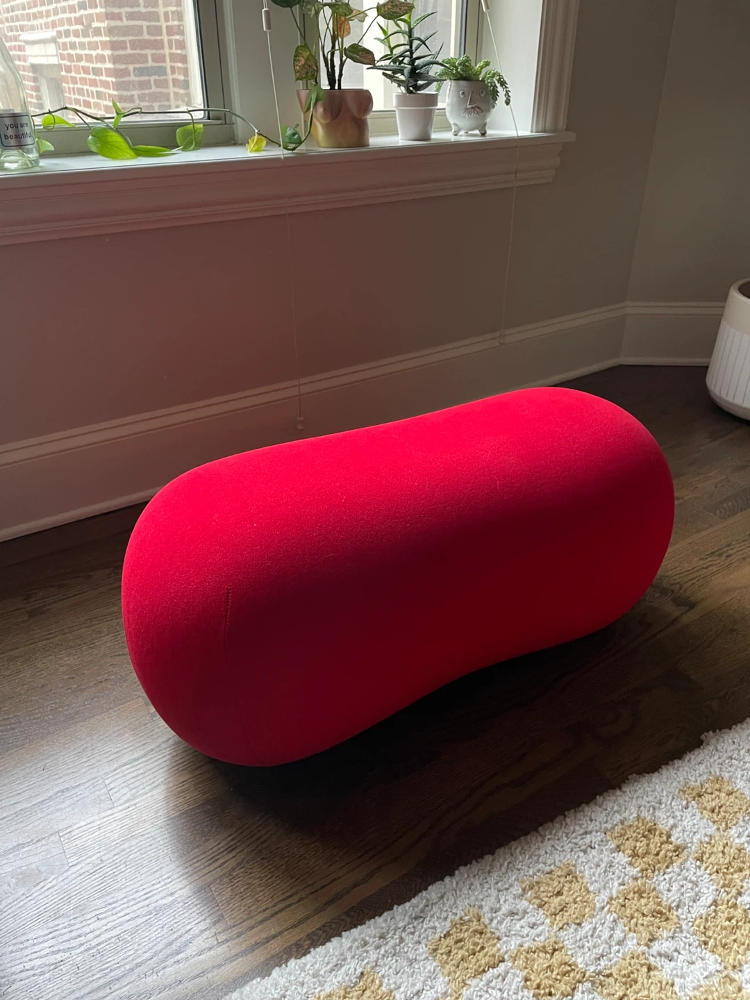 Red ottoman