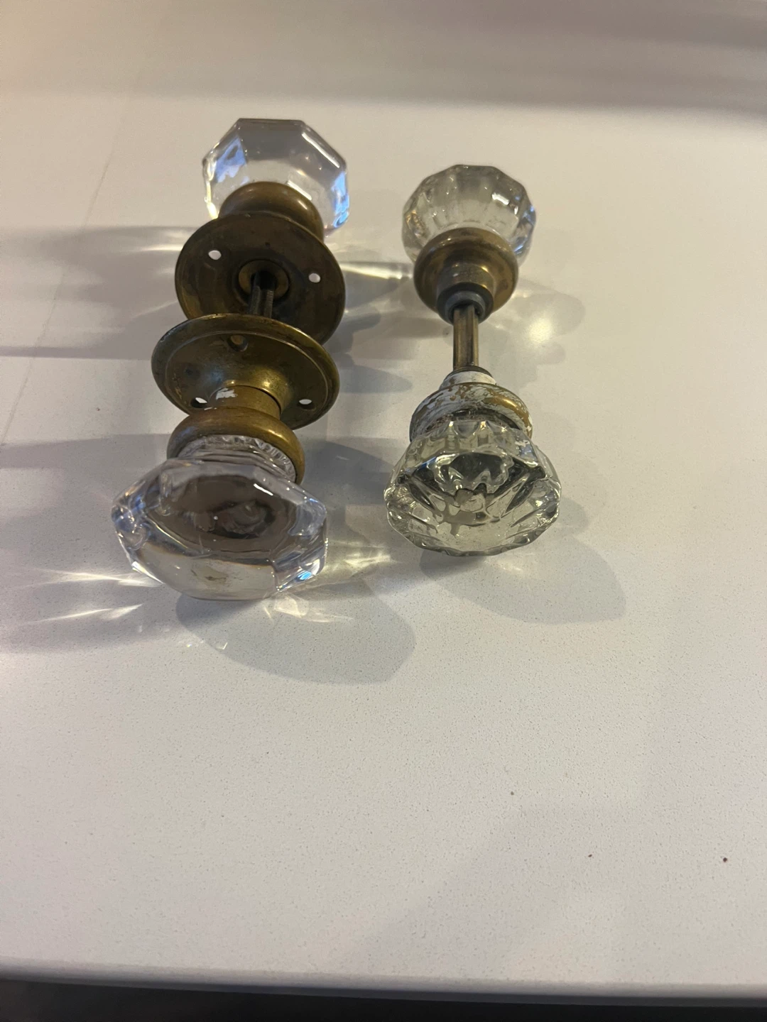 Vintage Glass Door Knobs - Set of 2 - photo 2
