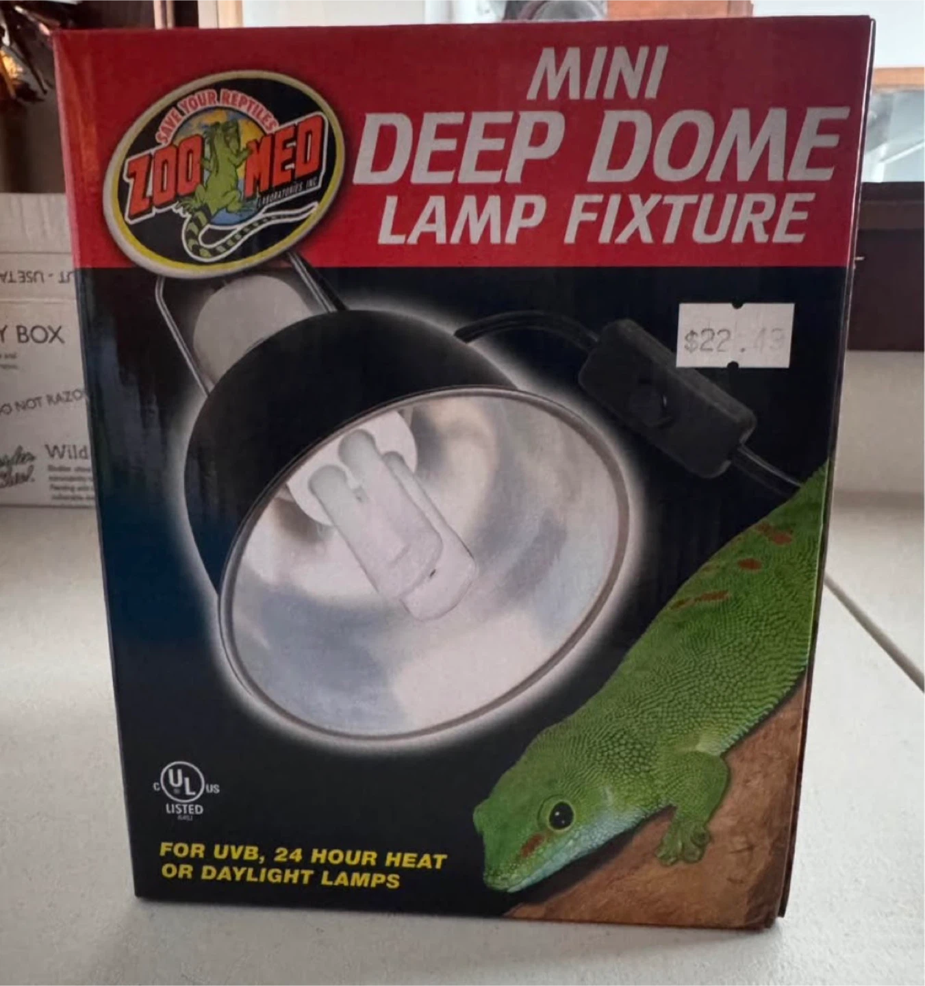 Zoo Med Mini Deep Dome Lamp Fixture - New
