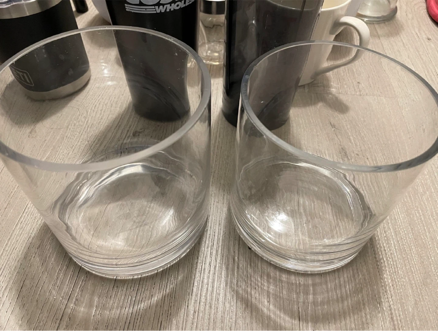 Clear glass vase - Set of 2