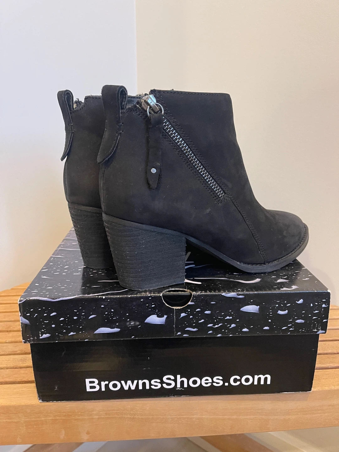 Browns Artica Nidiaa Black Nubuck Waterproof Boots - Size 7 - photo 2