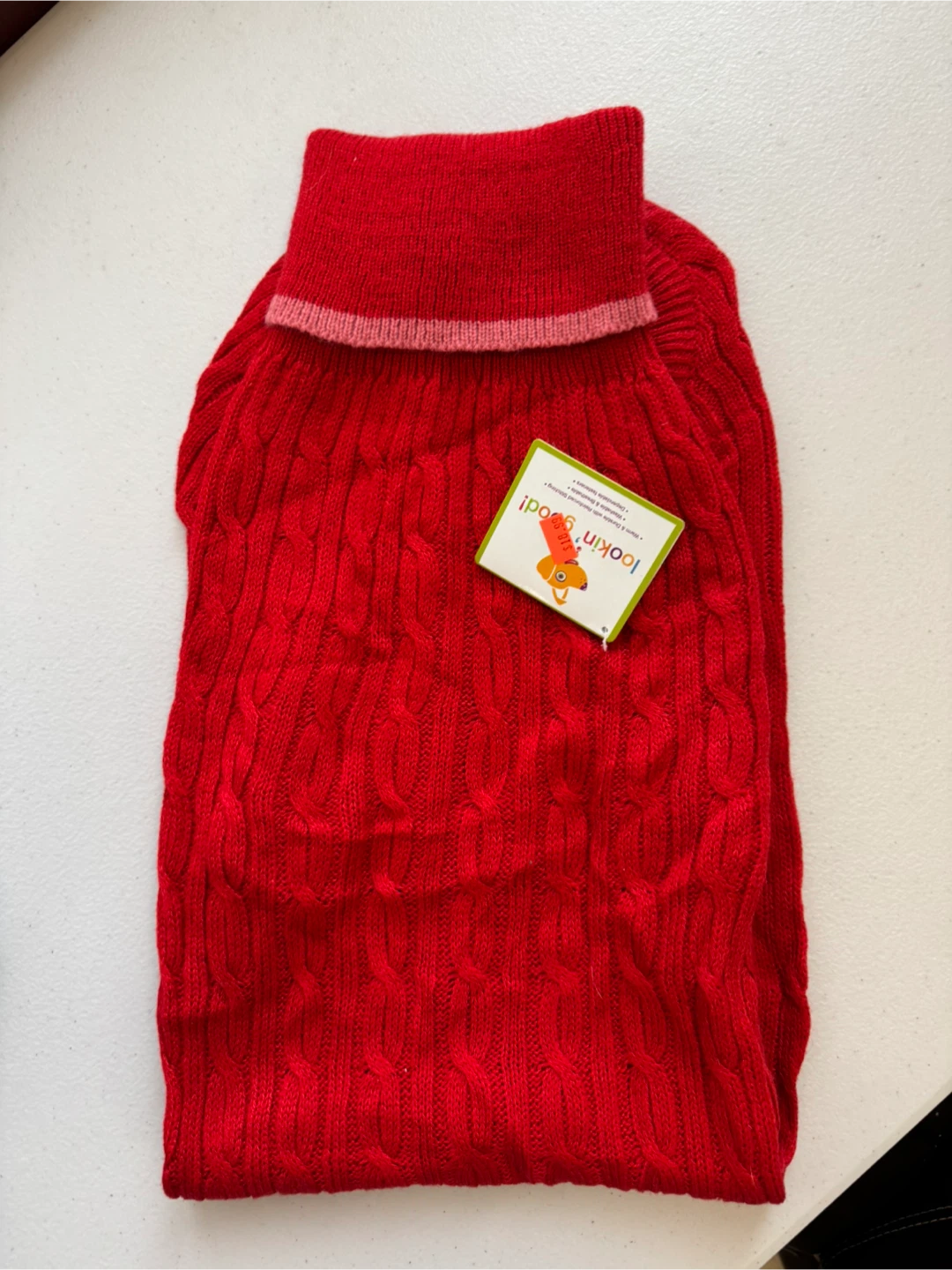 Lookin' Good! Red XXL Dog Sweater - New