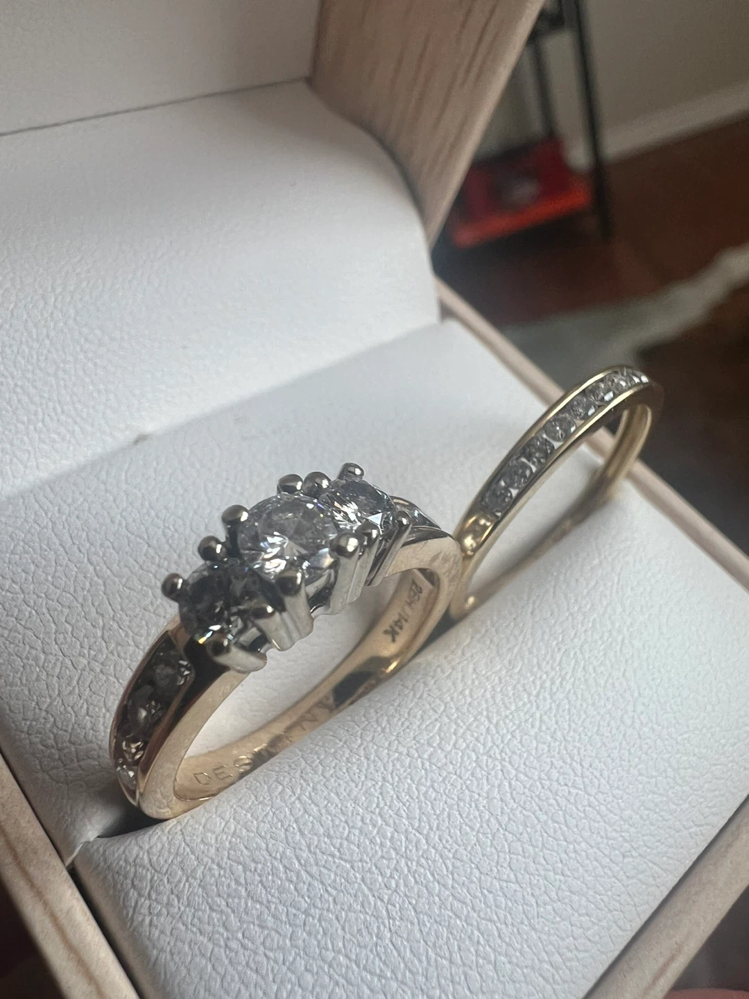14K Gold Diamond Ring Set