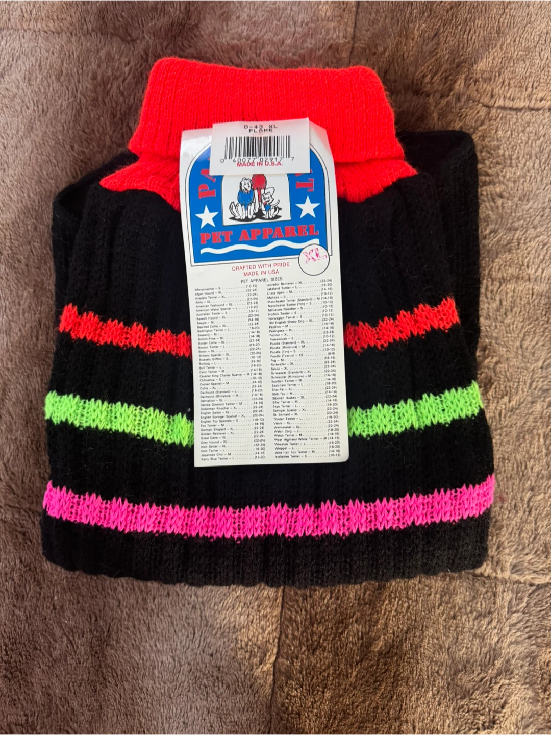 New Pet Apparel Sweater - Size M