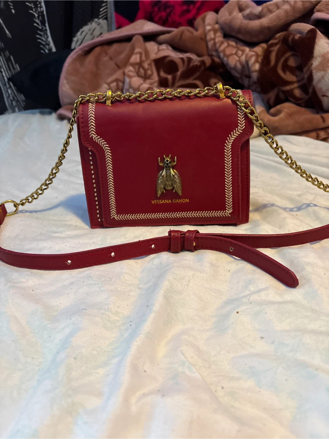 Red mini purse for going out