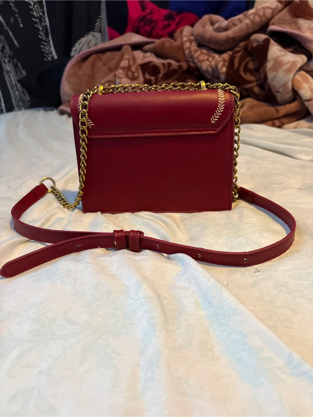 Red mini purse for going out - photo 2