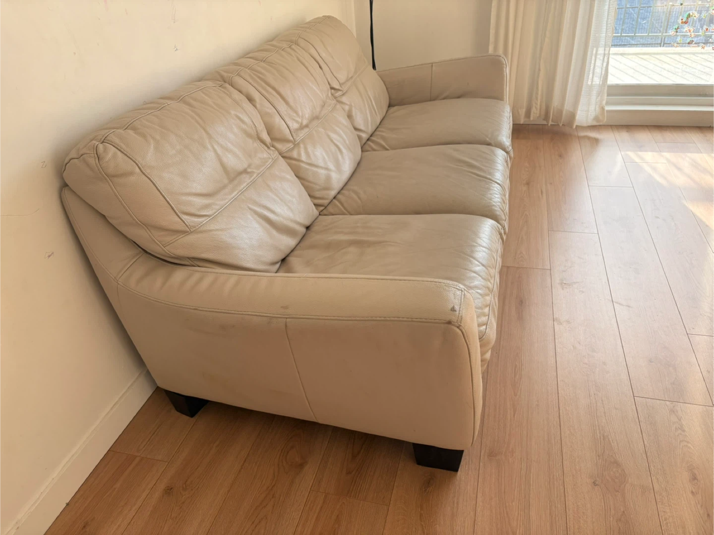 Beige 3-Seater Sofa - photo 2