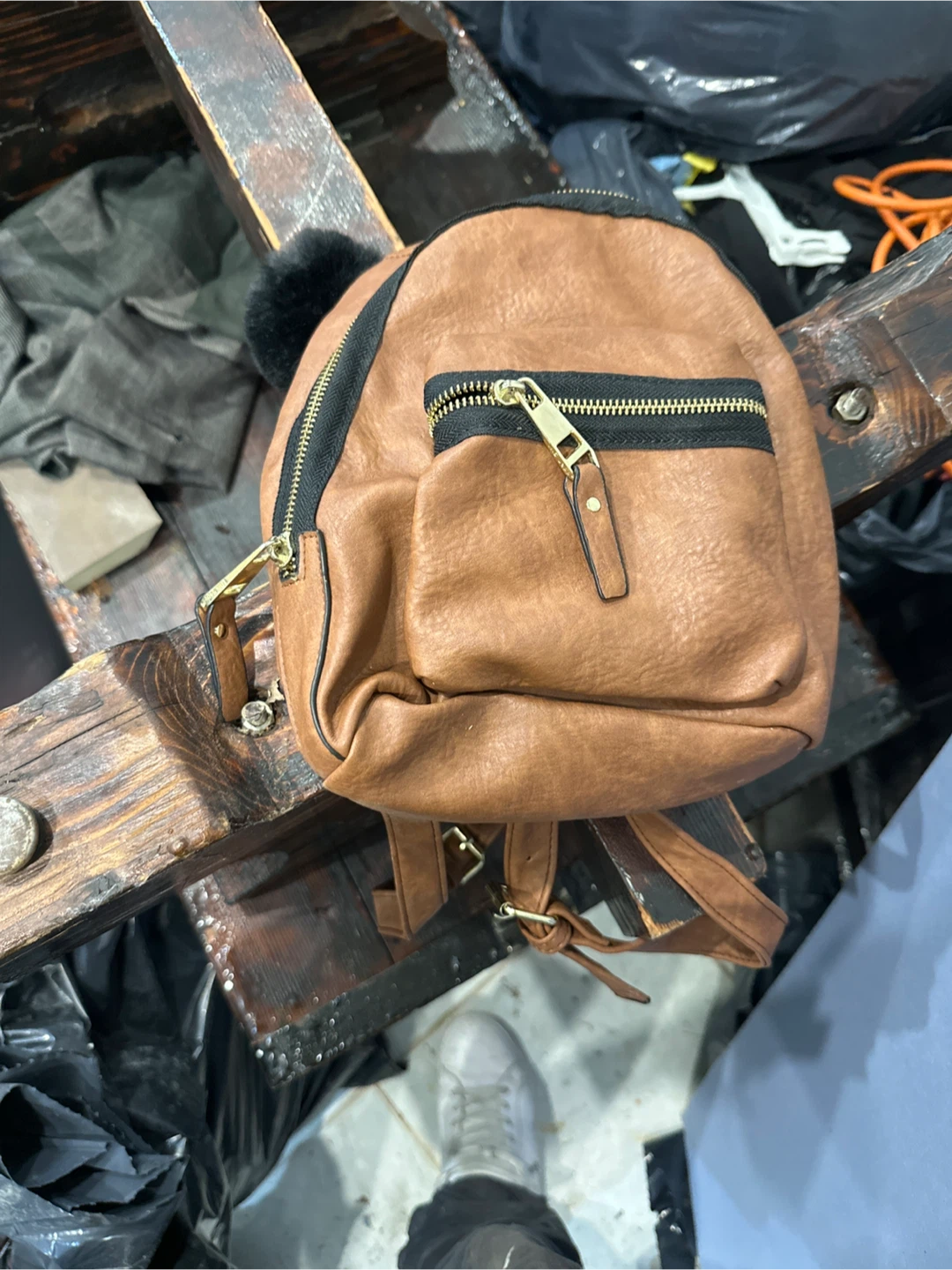 Brown Mini Backpack