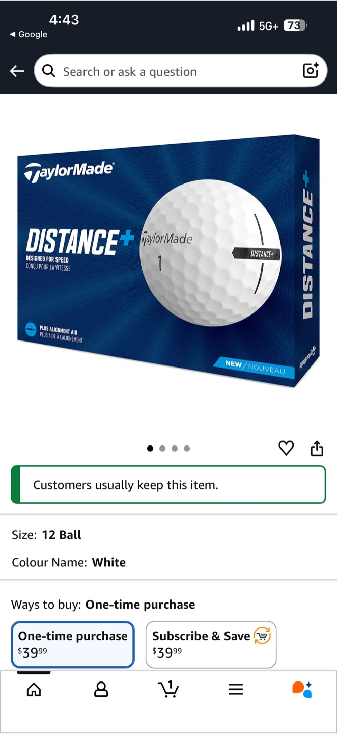 TaylorMade Distance+ Golf Balls - 12 Pack - photo 3