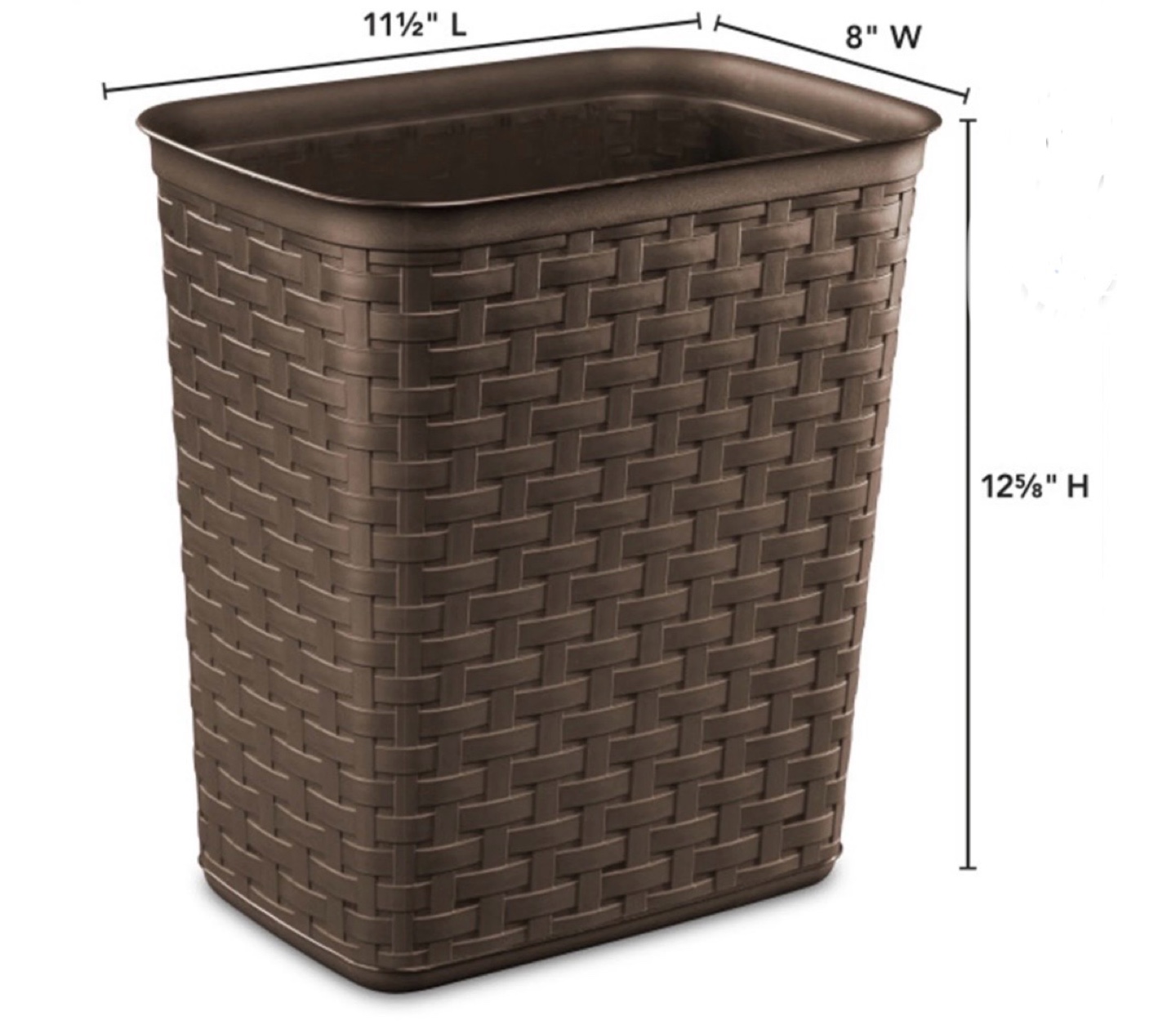 Sterilite Weave Brown 3.4 Gal Wastebasket - photo 5