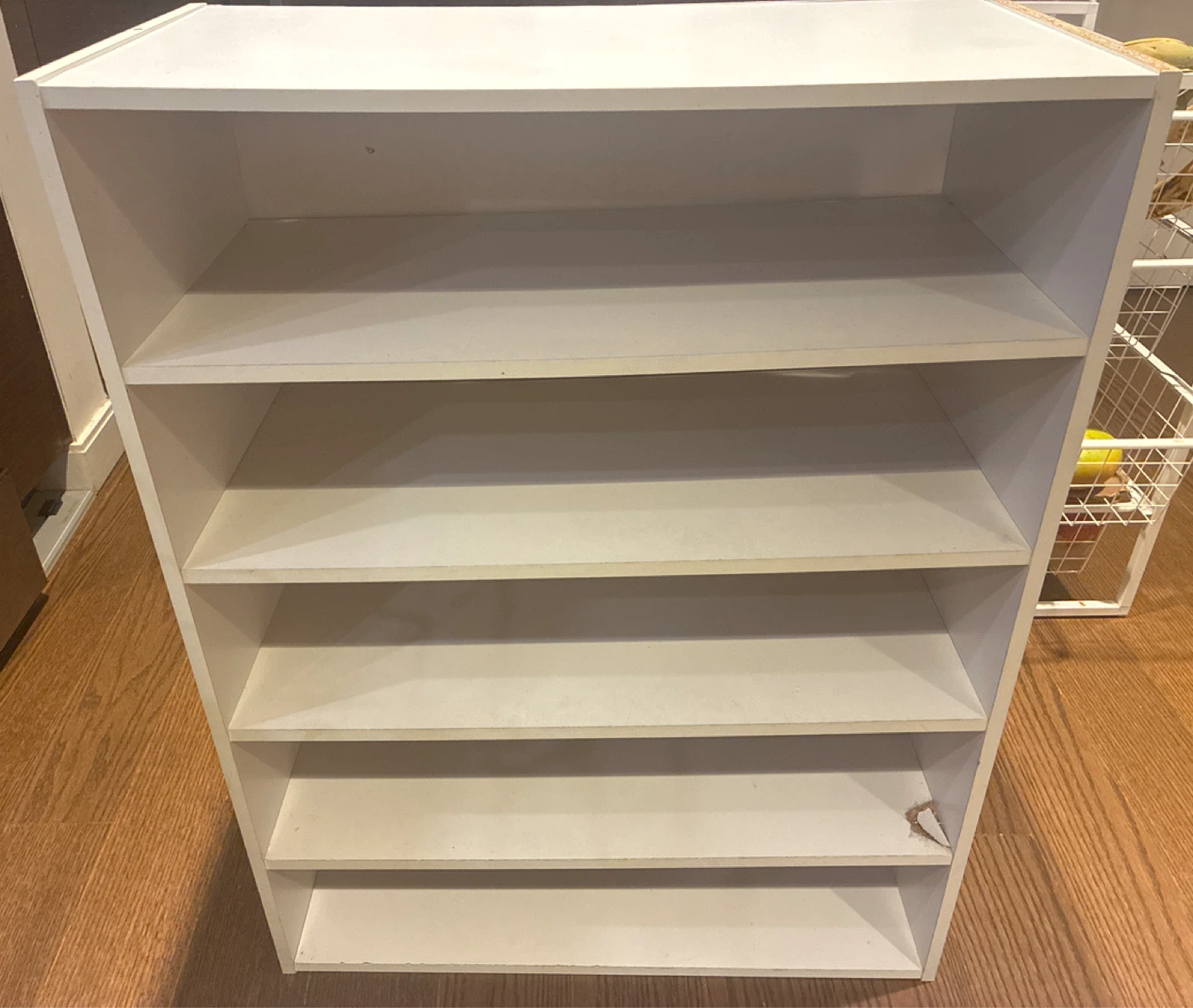 White Shelf Unit Shoes Storage 5 levels