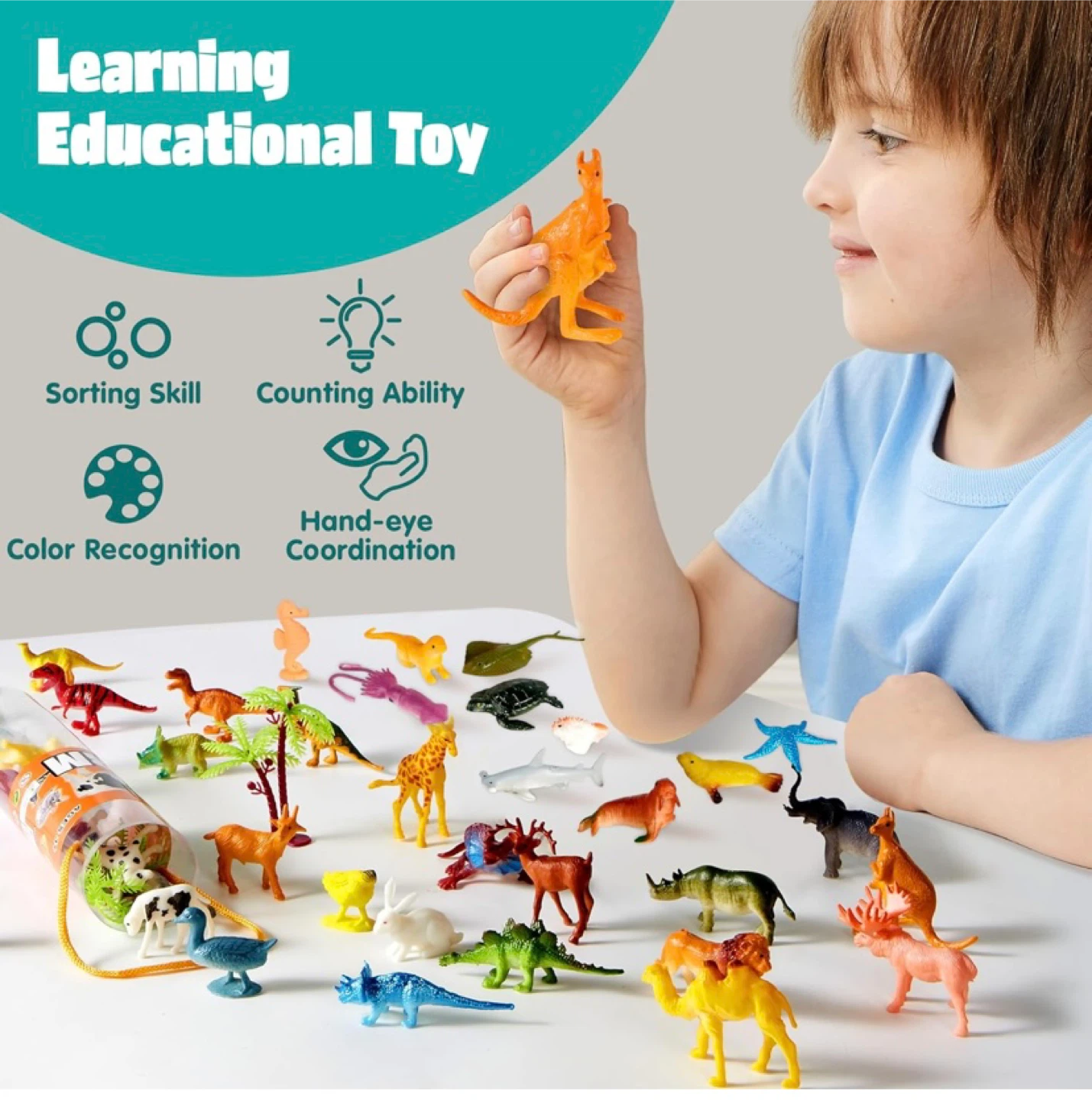 New Play Animal Figures Dinosaur, Zoo, Farm,Insect, Sea - photo 4