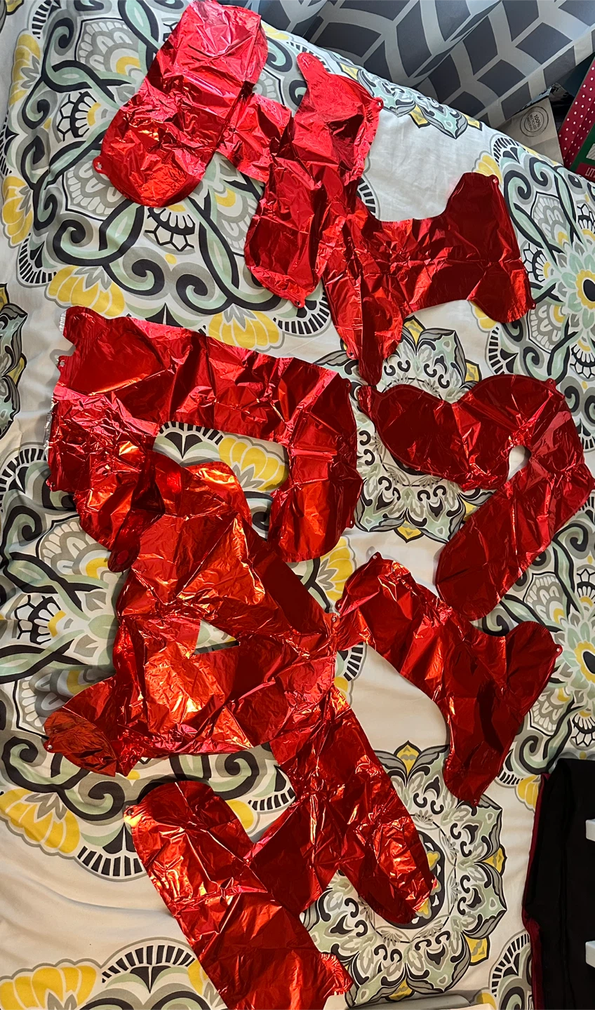 Red Foil Letter Balloons
