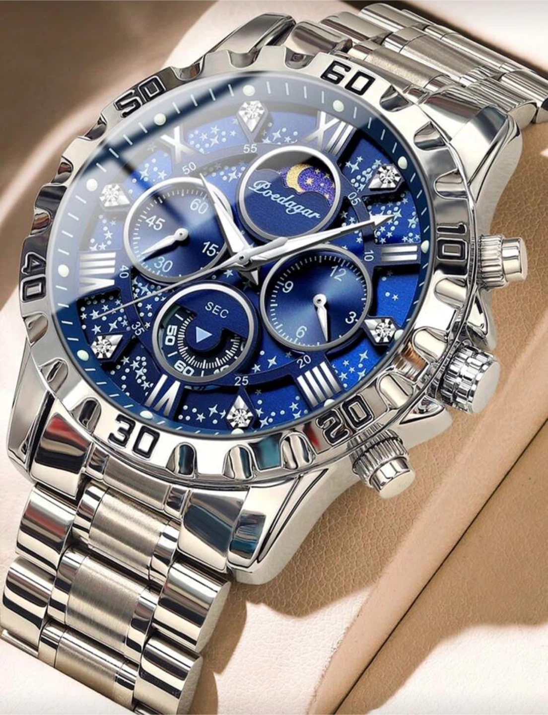 Poedagar Luxury Men's Watch - Blue - photo 3