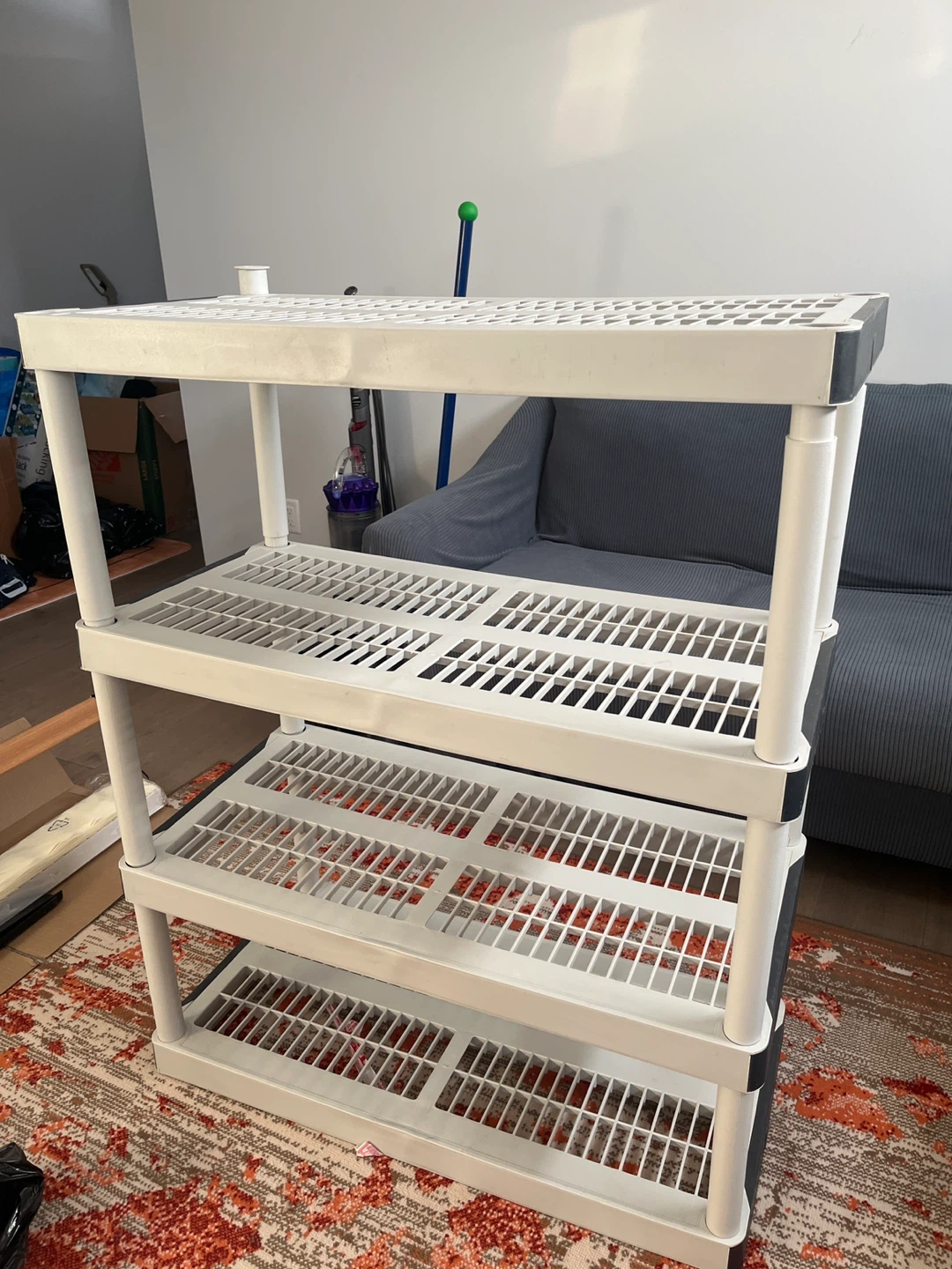 White Plastic 4-Tier Shelf