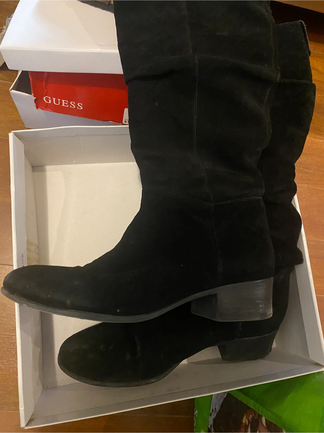 Pondrosa Black Suede Boots Size 8.5