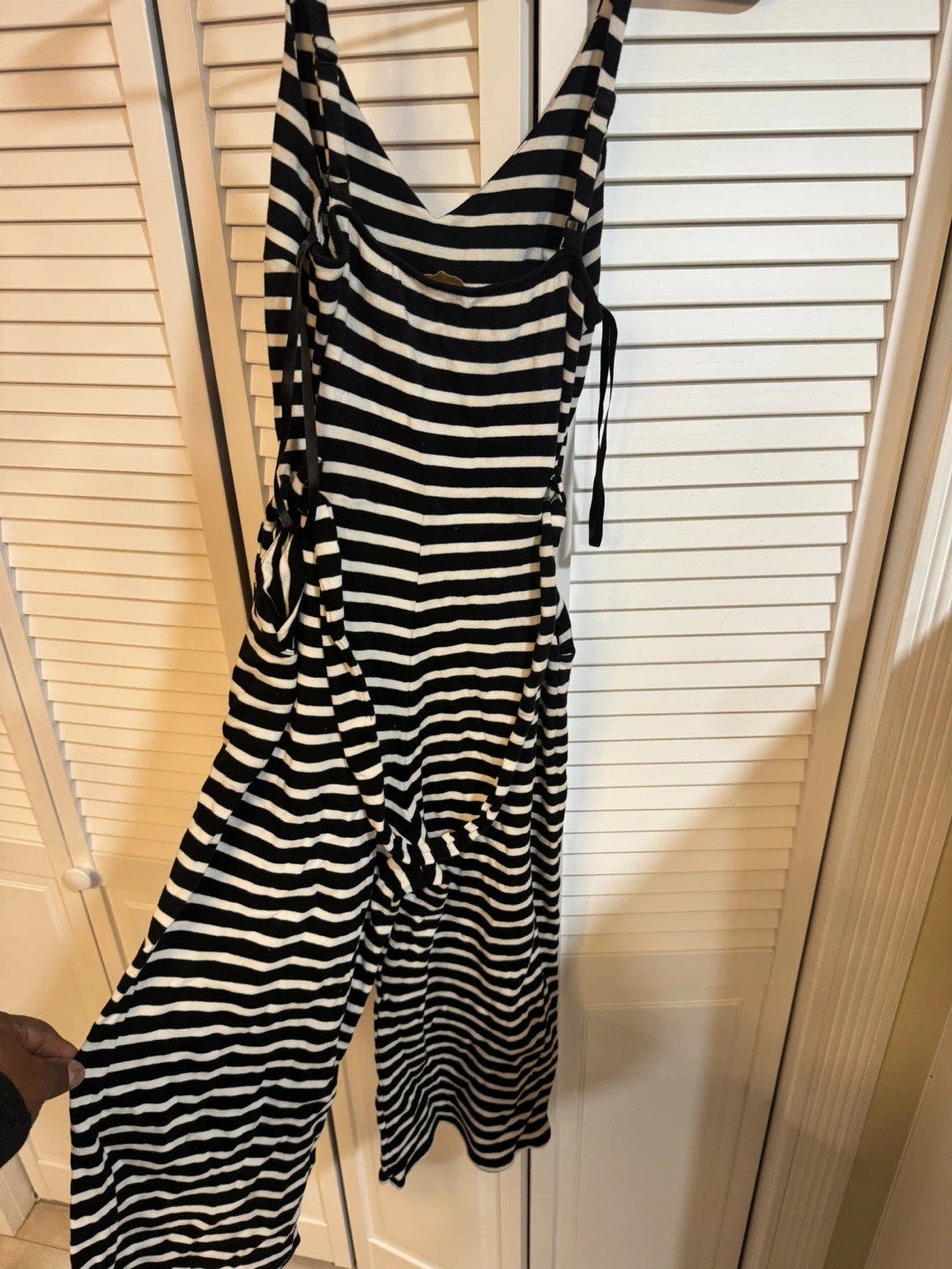 Striped Jumpsuit - Black and White - photo 4