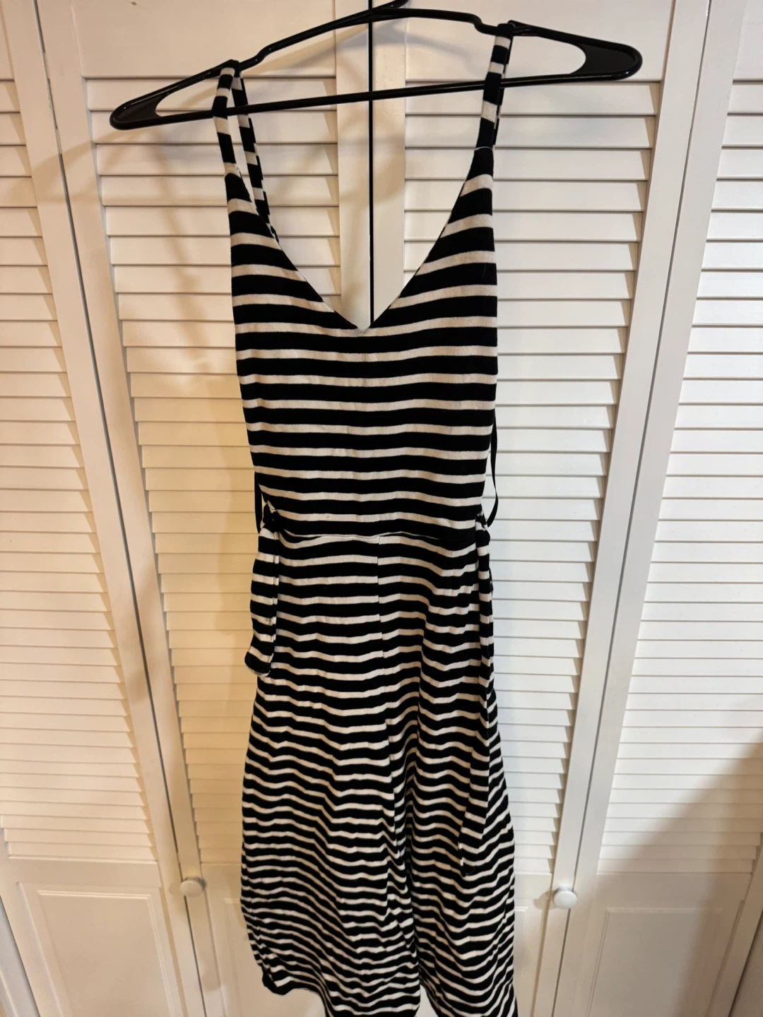 Striped Jumpsuit - Black and White - photo 2