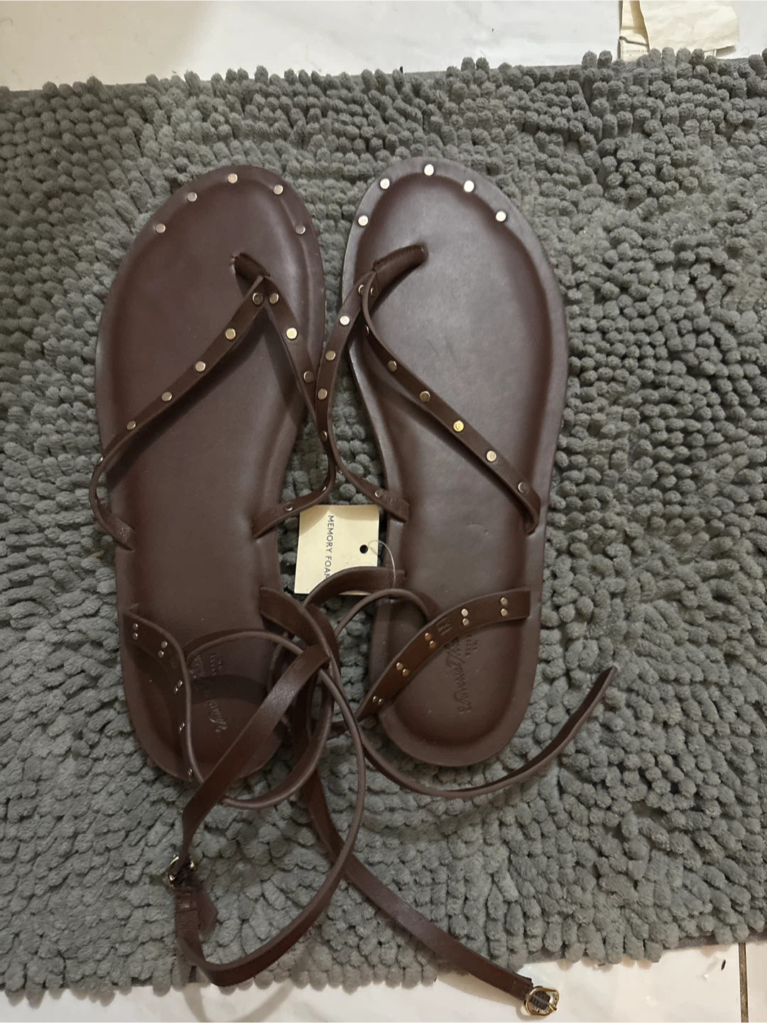 Memoi Brown Gladiator Sandals - Size 11