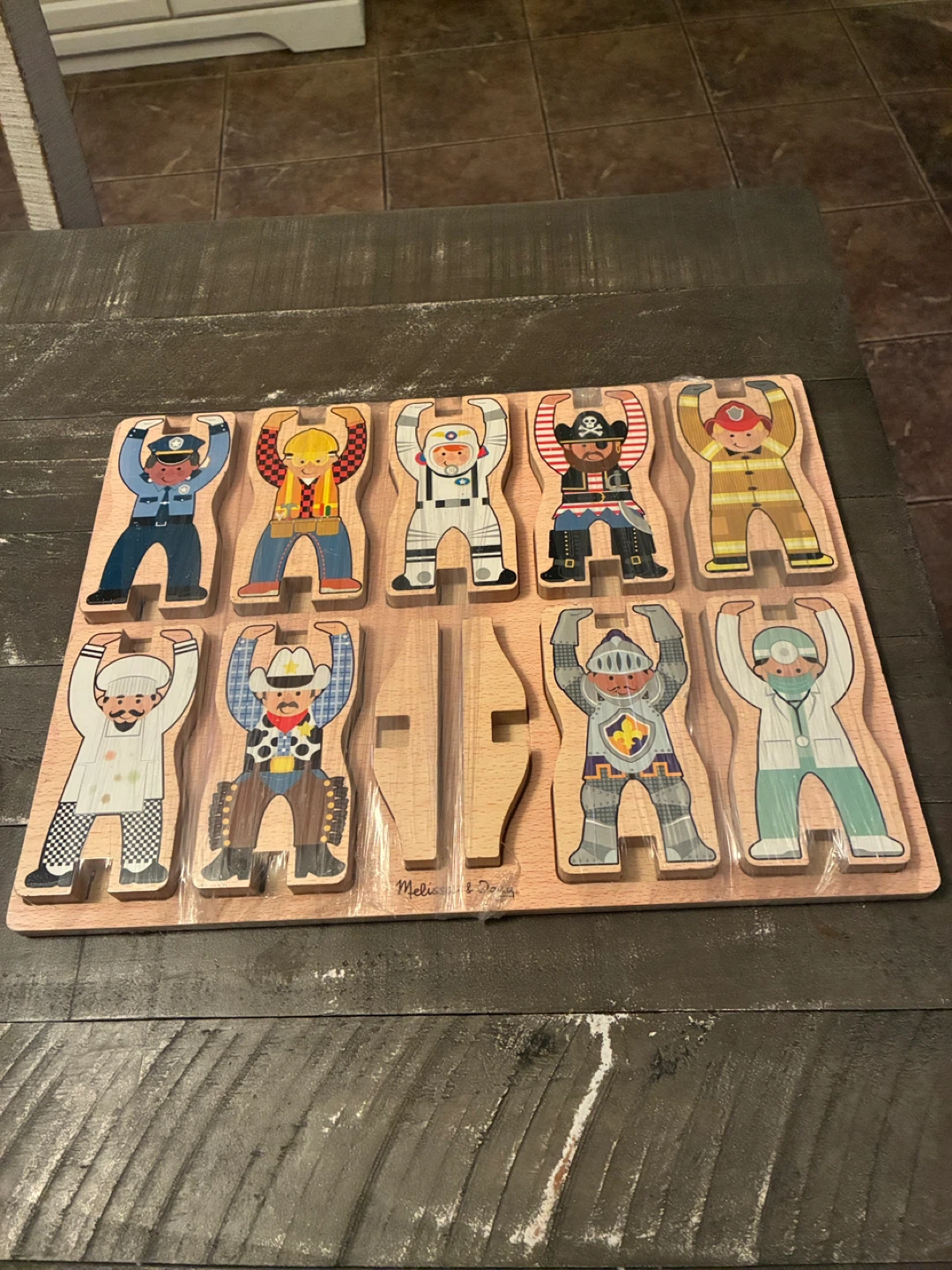Melissa & Doug stacking wooden chunky puzzle
