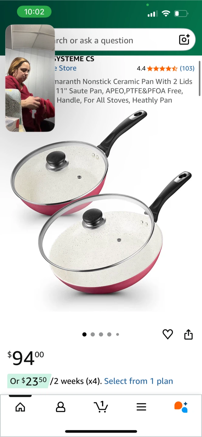 Systeme CS 11" Nonstick Ceramic Pan with 2 Lids
