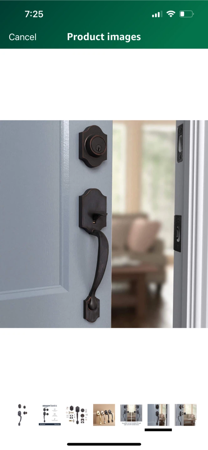 New Amazon Basics Matte Black Door Lock Set - photo 2