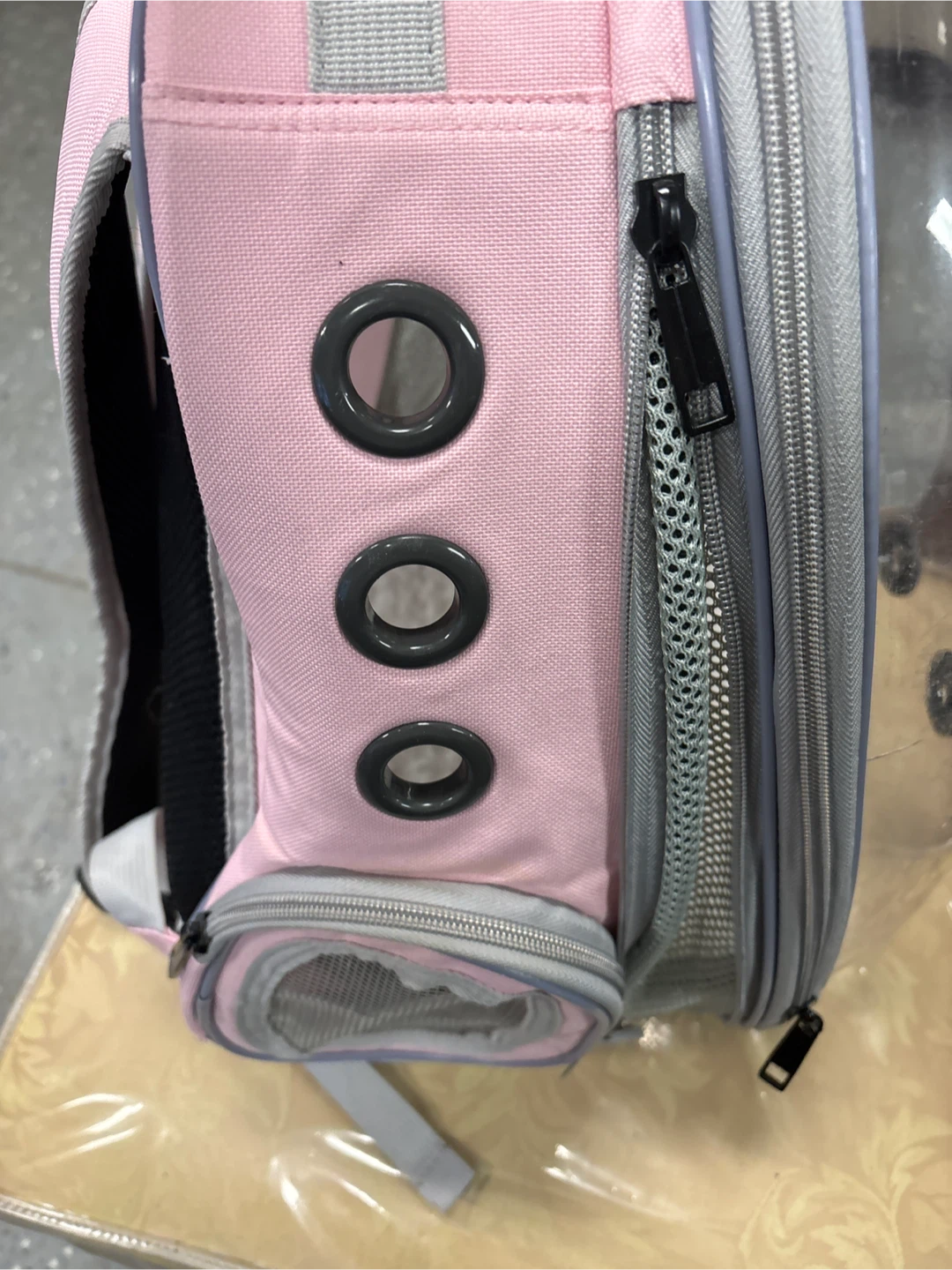 Pink Pet Carrier Backpack - Bubble Design - photo 3