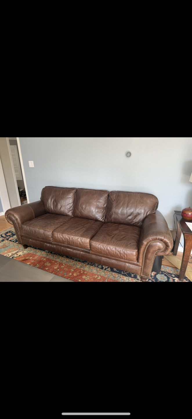 Brown Leather Sofa