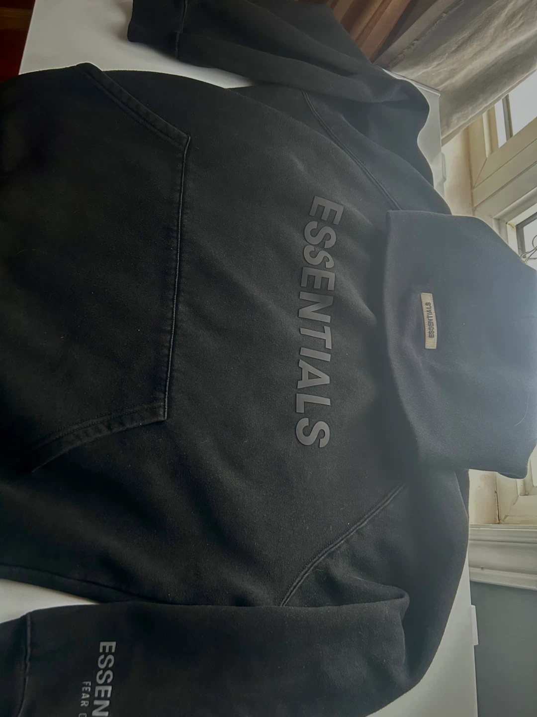Essentials Fear of God Black Hoodie - Size Small
