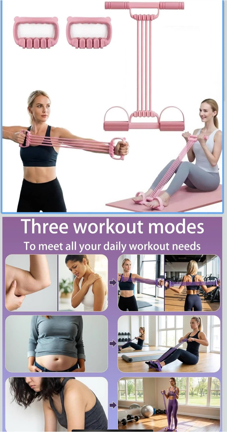 Multi-Purpose Foot Resistance Band - Pink - photo 2