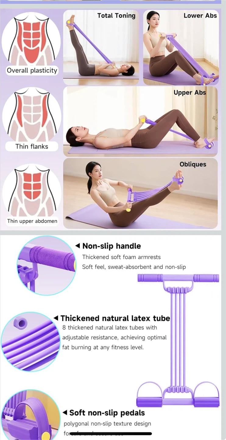 Multi-Purpose Foot Resistance Band - Pink - photo 3