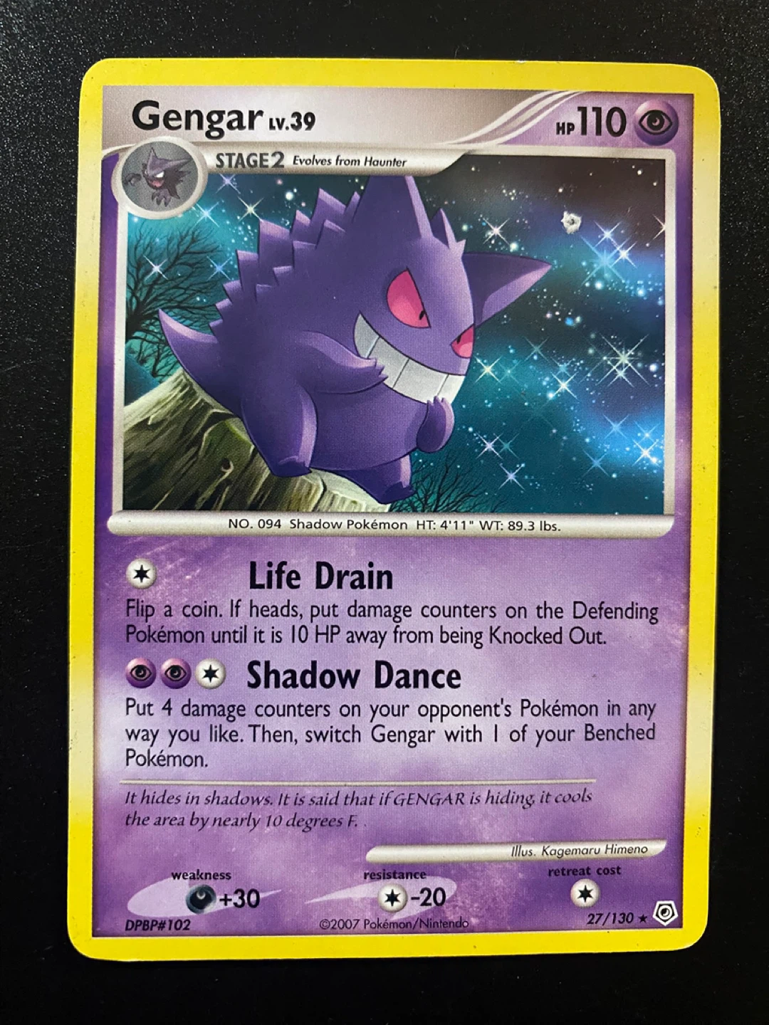 Gengar Lv.39 Pokémon Card