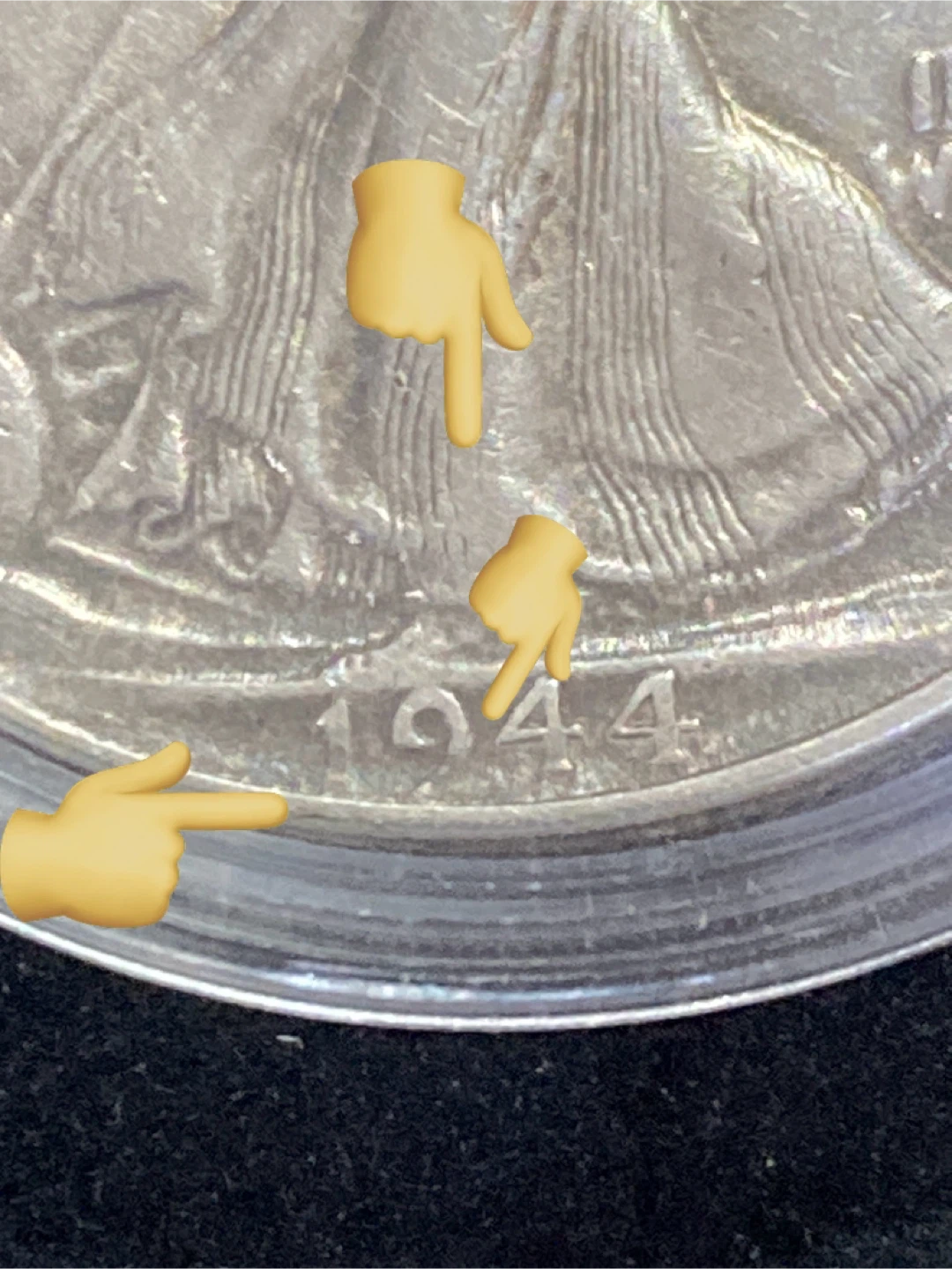 1944 Half Dollar silver  Coin Value (Errors No Mint Mark Worth) - photo 3