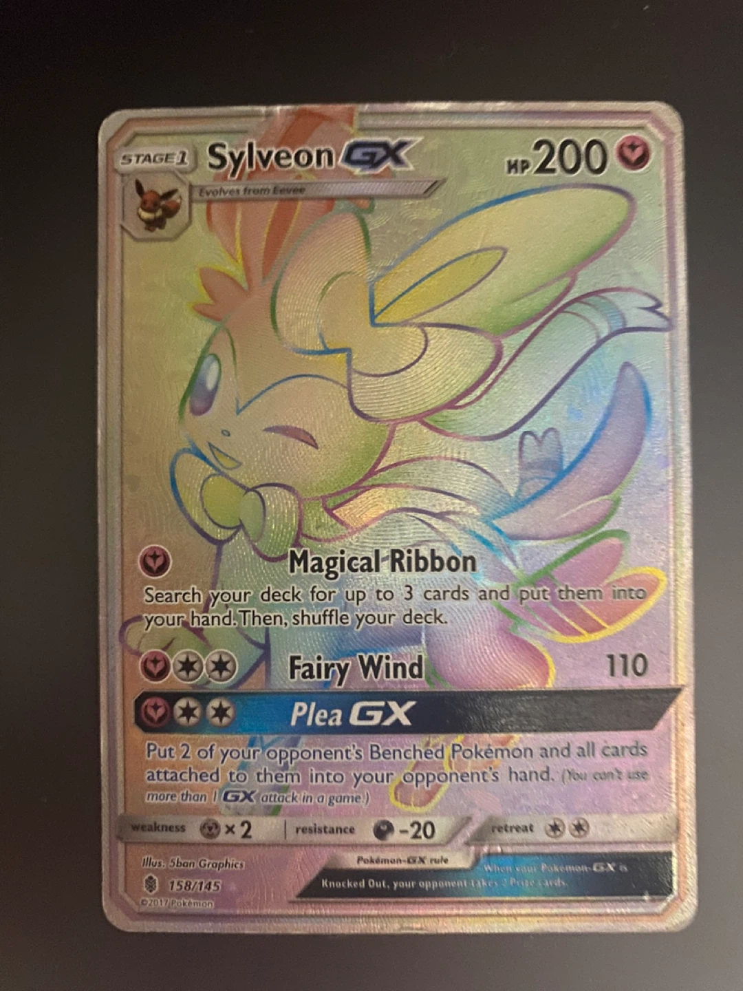 Sylveon GX Pokemon Card mp condition