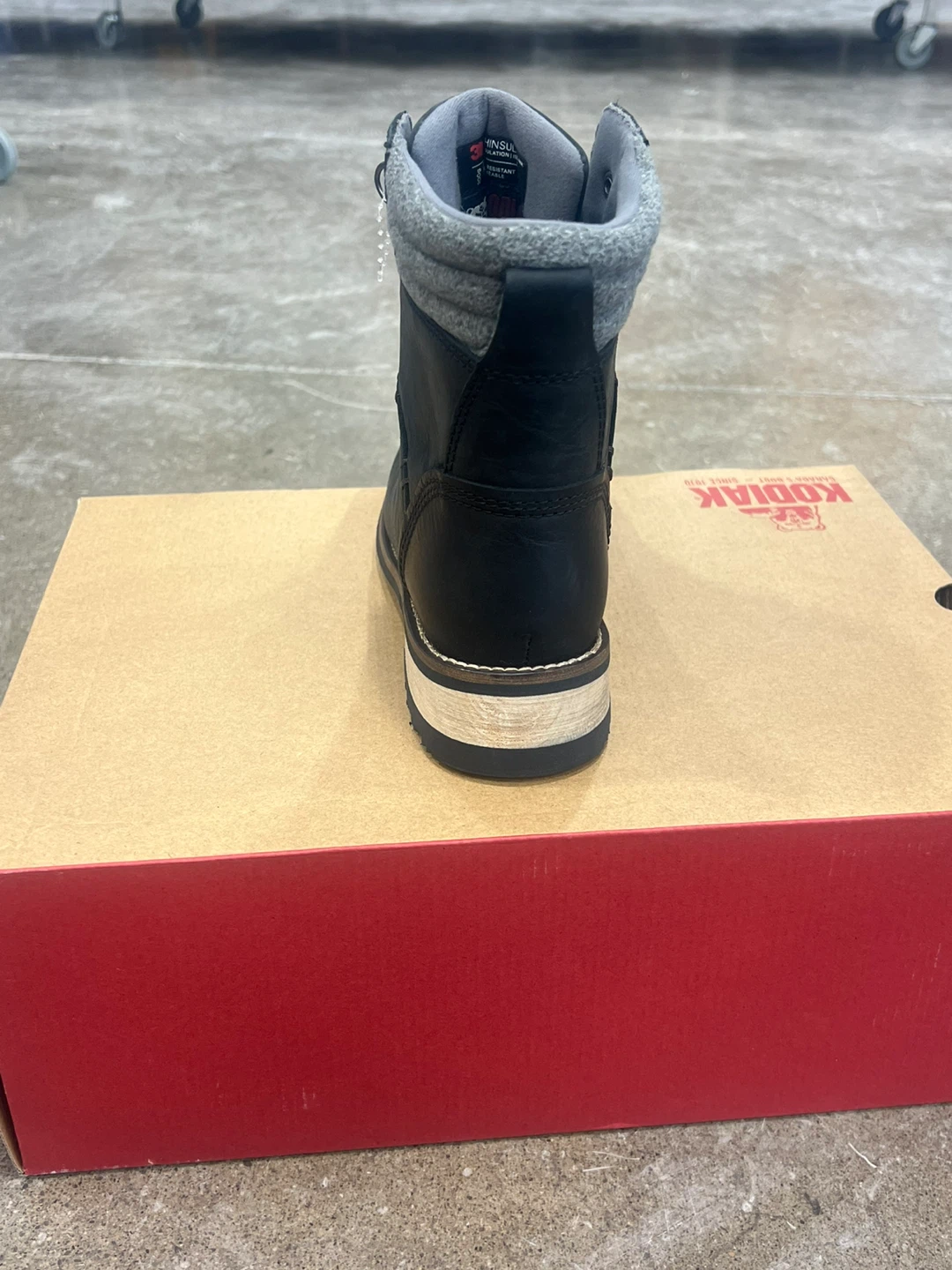 Kodiak Black Leather Boots - Size 8 - photo 5