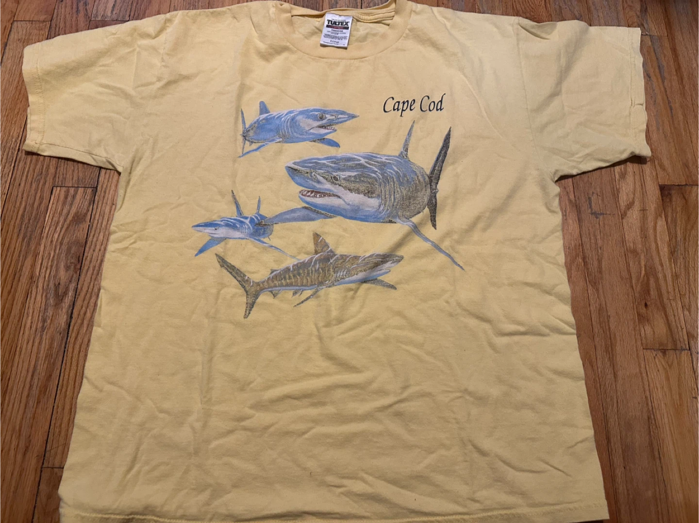 Tultex Cape Cod Shark Graphic T-Shirt - XL