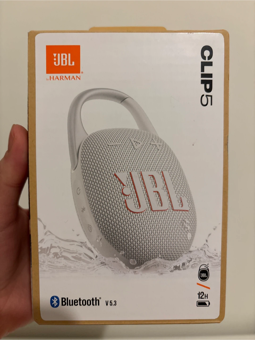 New JBL Clip 5 Portable Bluetooth Speaker - White