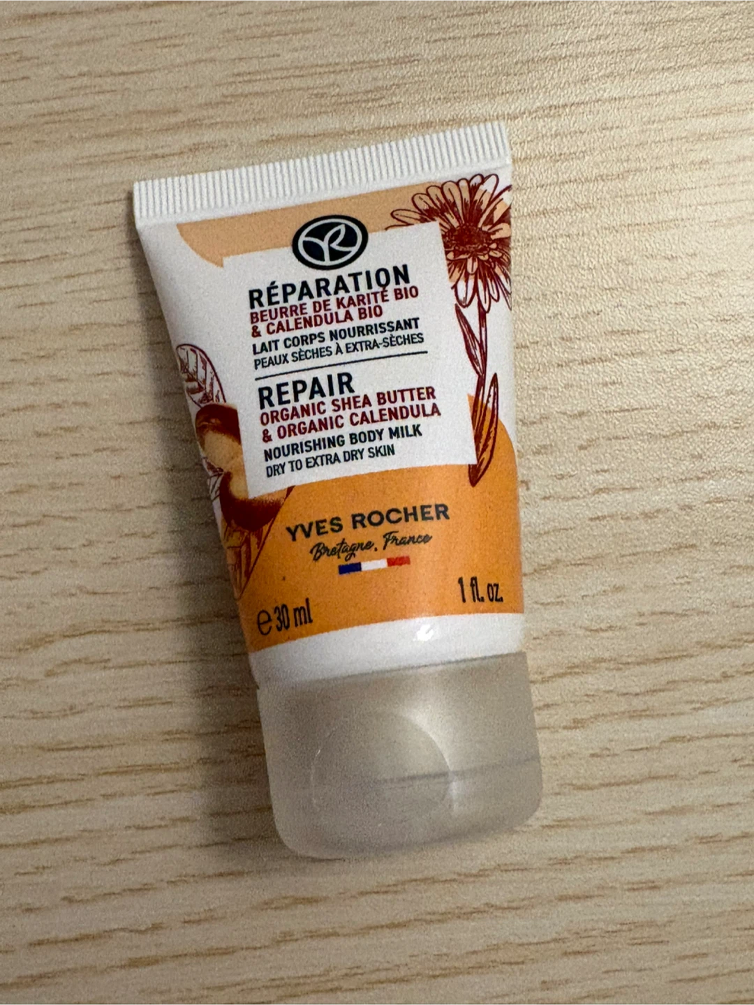 Yves Rocher Repair Organic Shea Butter Body Milk 30ml new