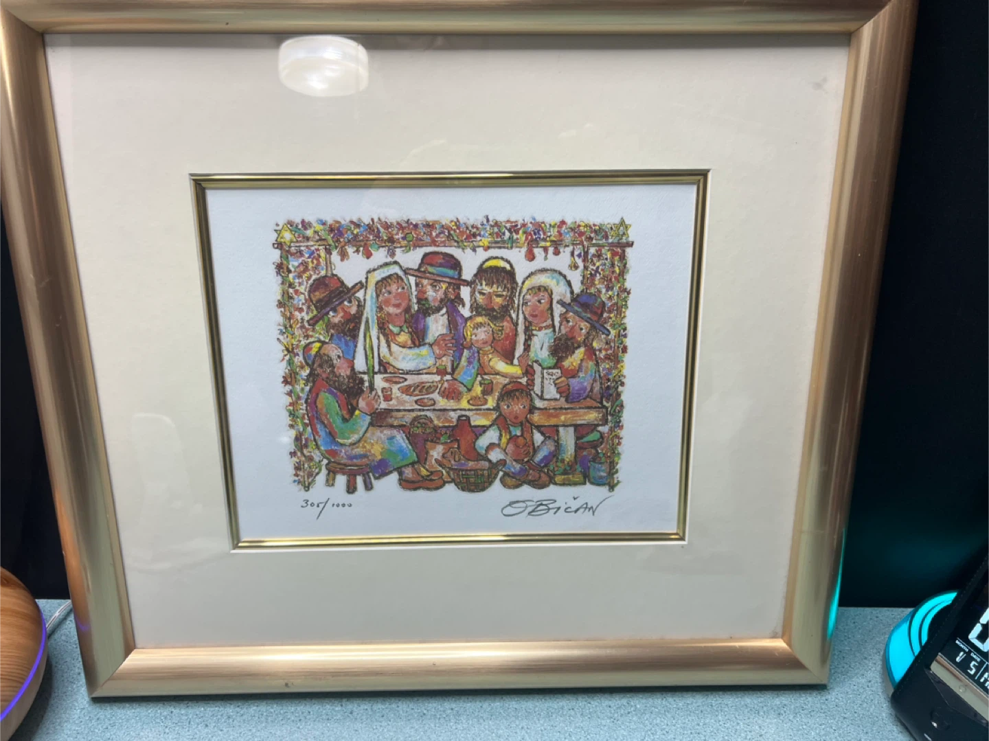 FRAMED🧡 LITHOGRAPH BY JOVAN OBICAN “JEWISH WEDDING”