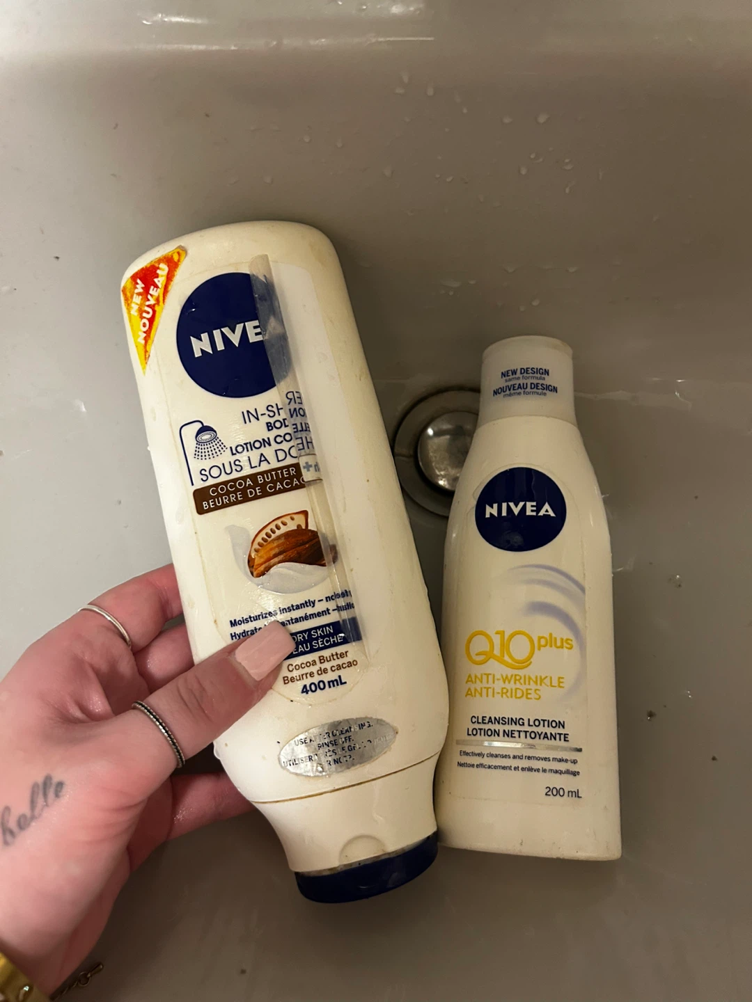 Nivea Cocoa Butter Lotion & Q10 Cleansing Lotion #freecycle