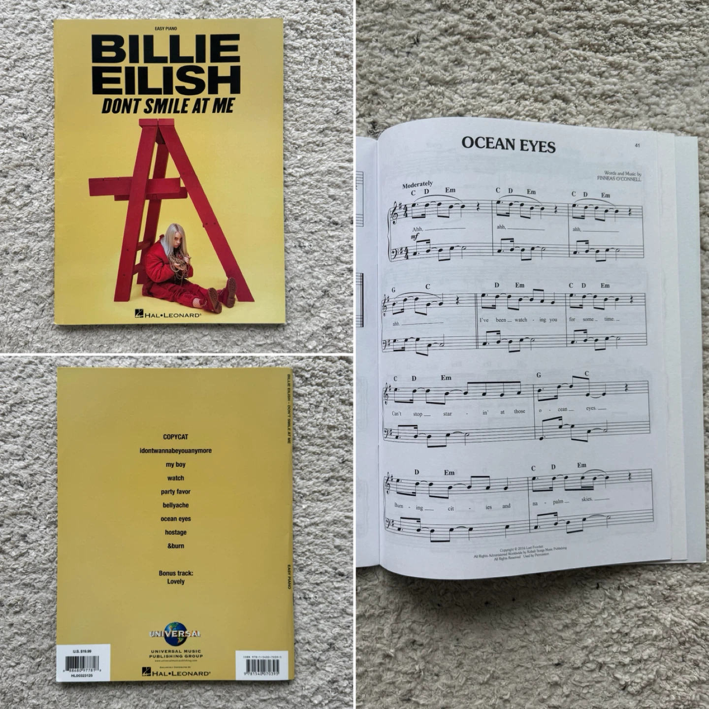 Billie Eilish Piano Songbook (set of 3) - photo 2