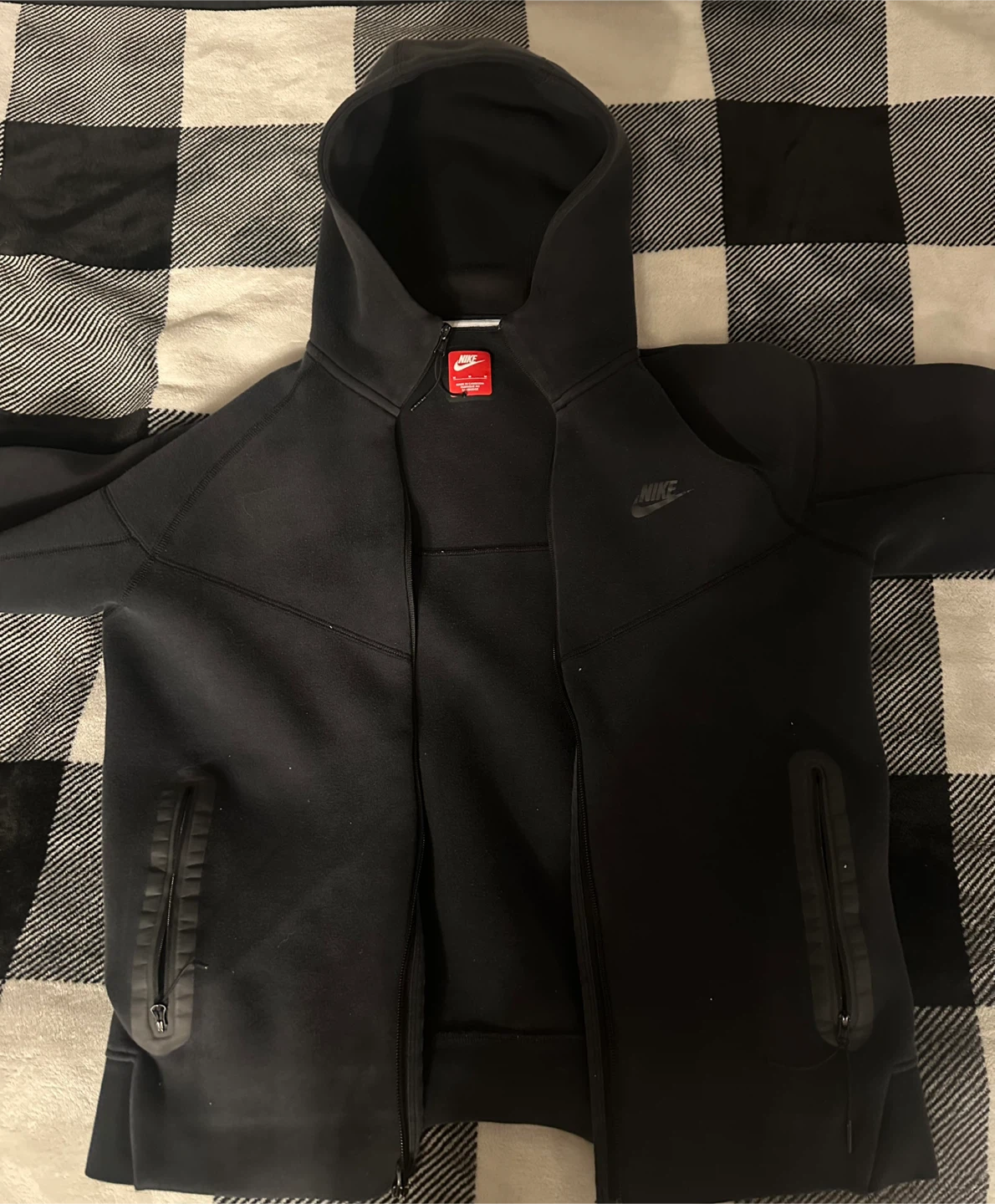 Nike Tech Fleece Hoodie - Black, Size M - photo 3