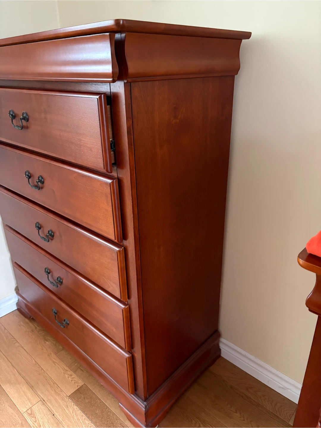 Tall Boy Wood 5-Drawer Dresser - photo 2