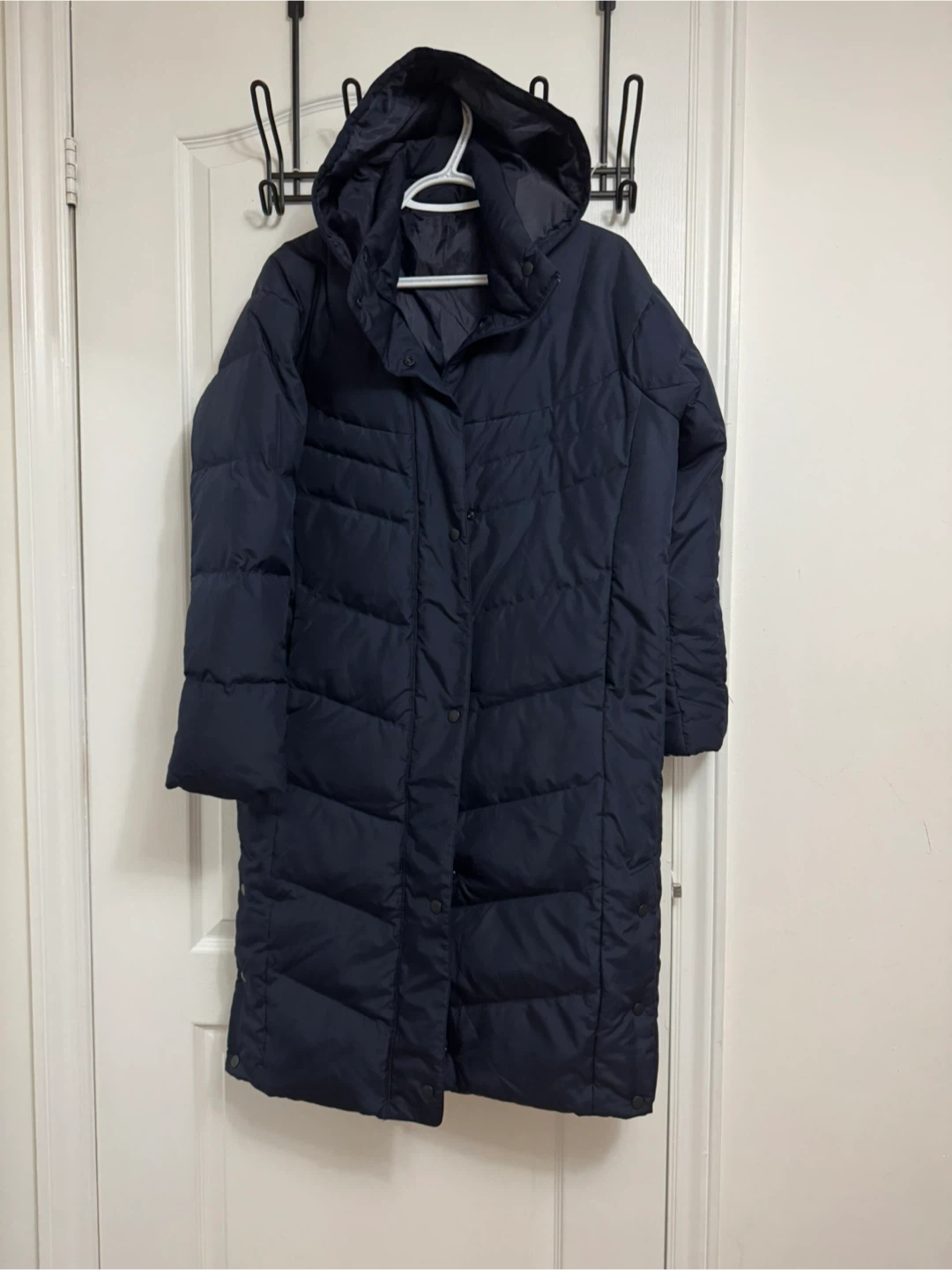 Women Puffer Feathur Coat - Navy
