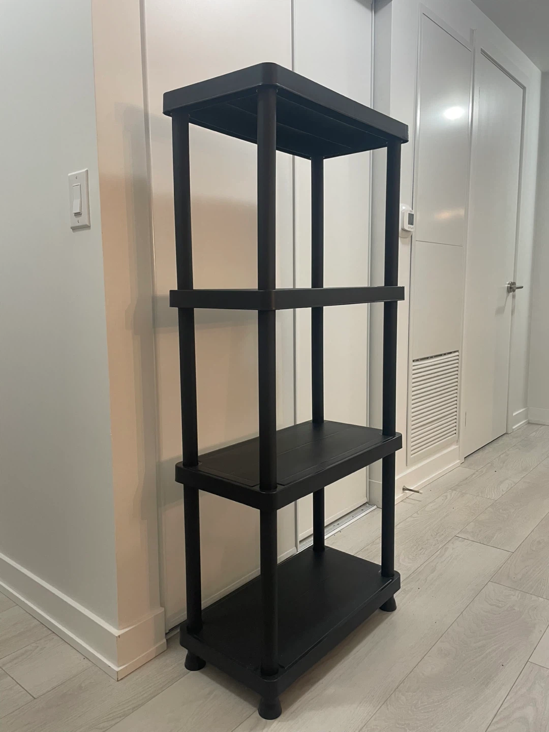 Black 4-Tier Plastic Shelf - photo 2