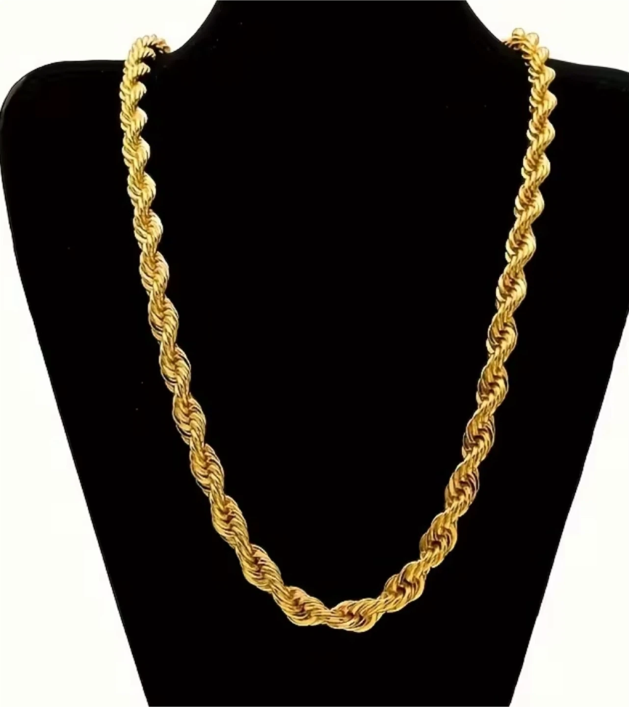 18k Gold plated Rope Chain Necklace $27