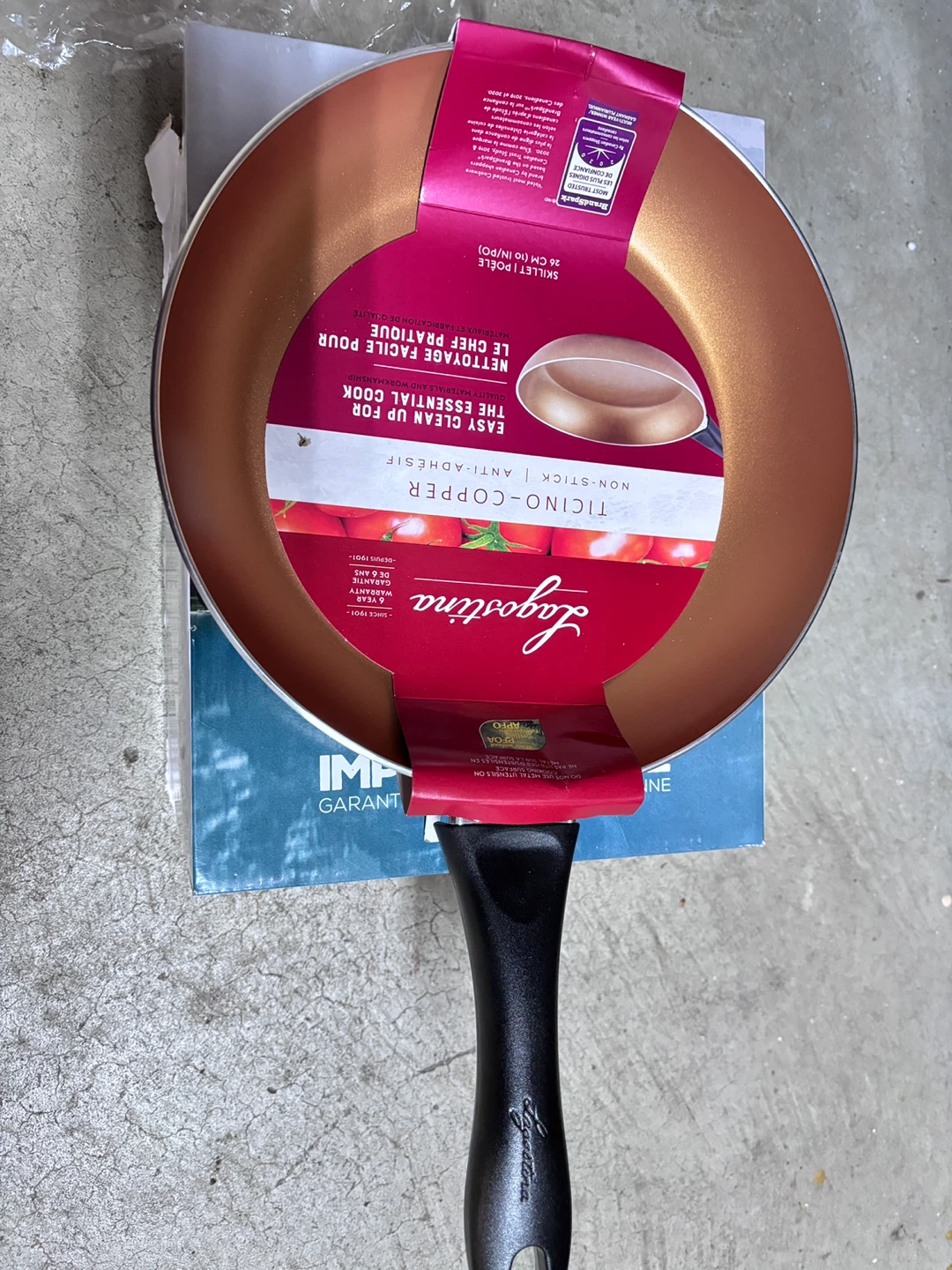 Lagostina Ticino Copper 26cm Skillet - New