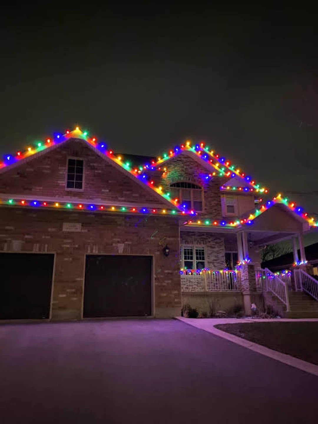 Christmas lights installation
