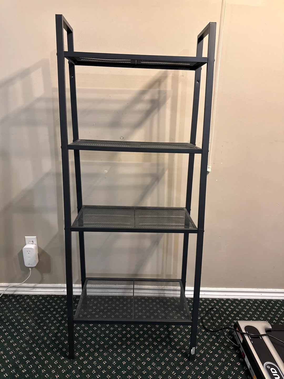 Black Metal 4-Tier Shelf