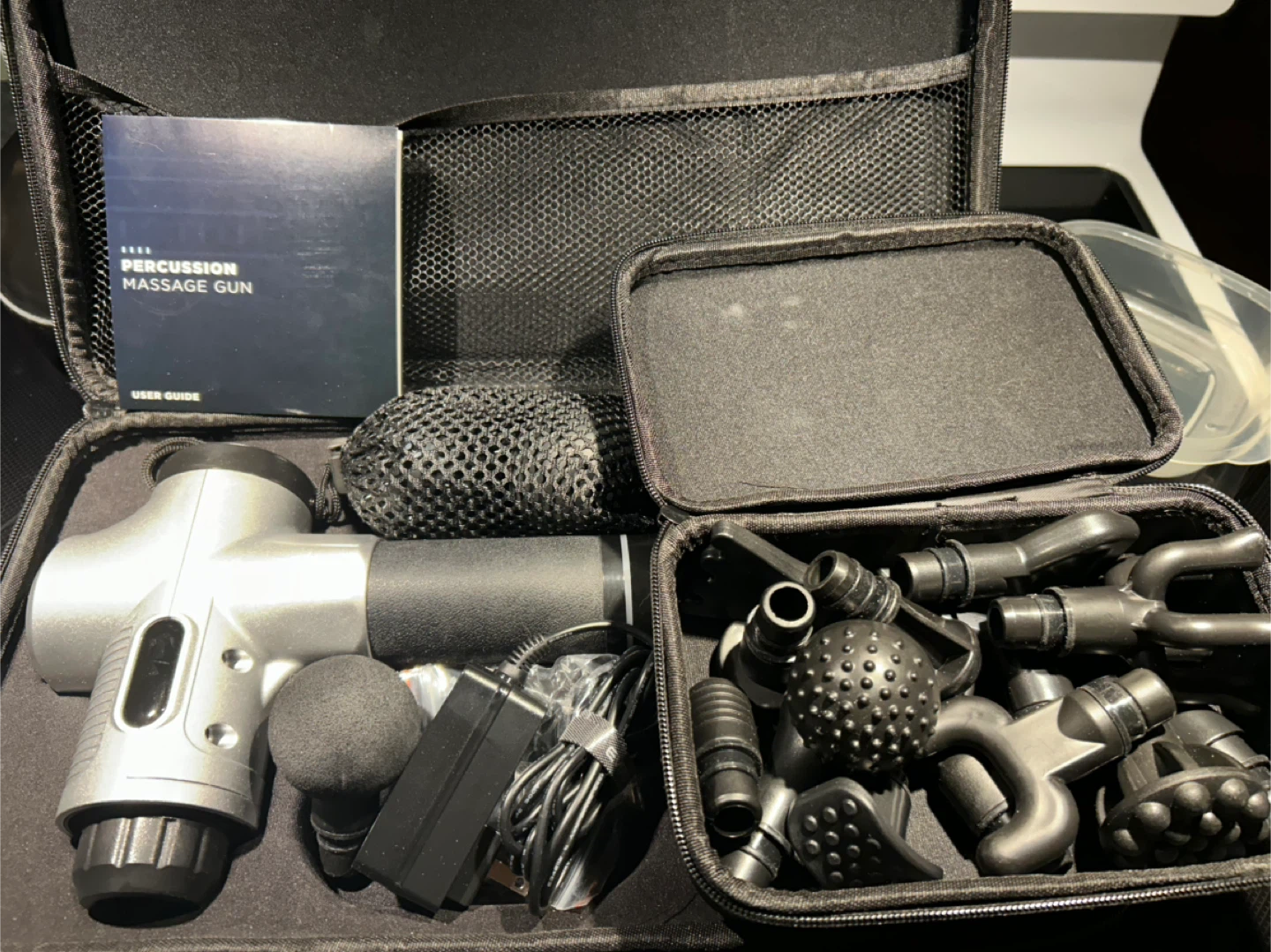 Percussion Massage Gun with Case & Attachments - photo 2